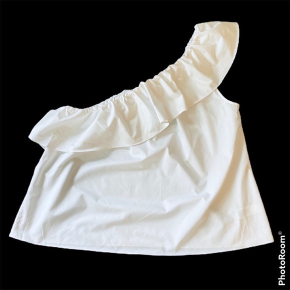 KATE SPADE Poplin One Shoulder Top White Size XXL NEW - Picture 6 of 10
